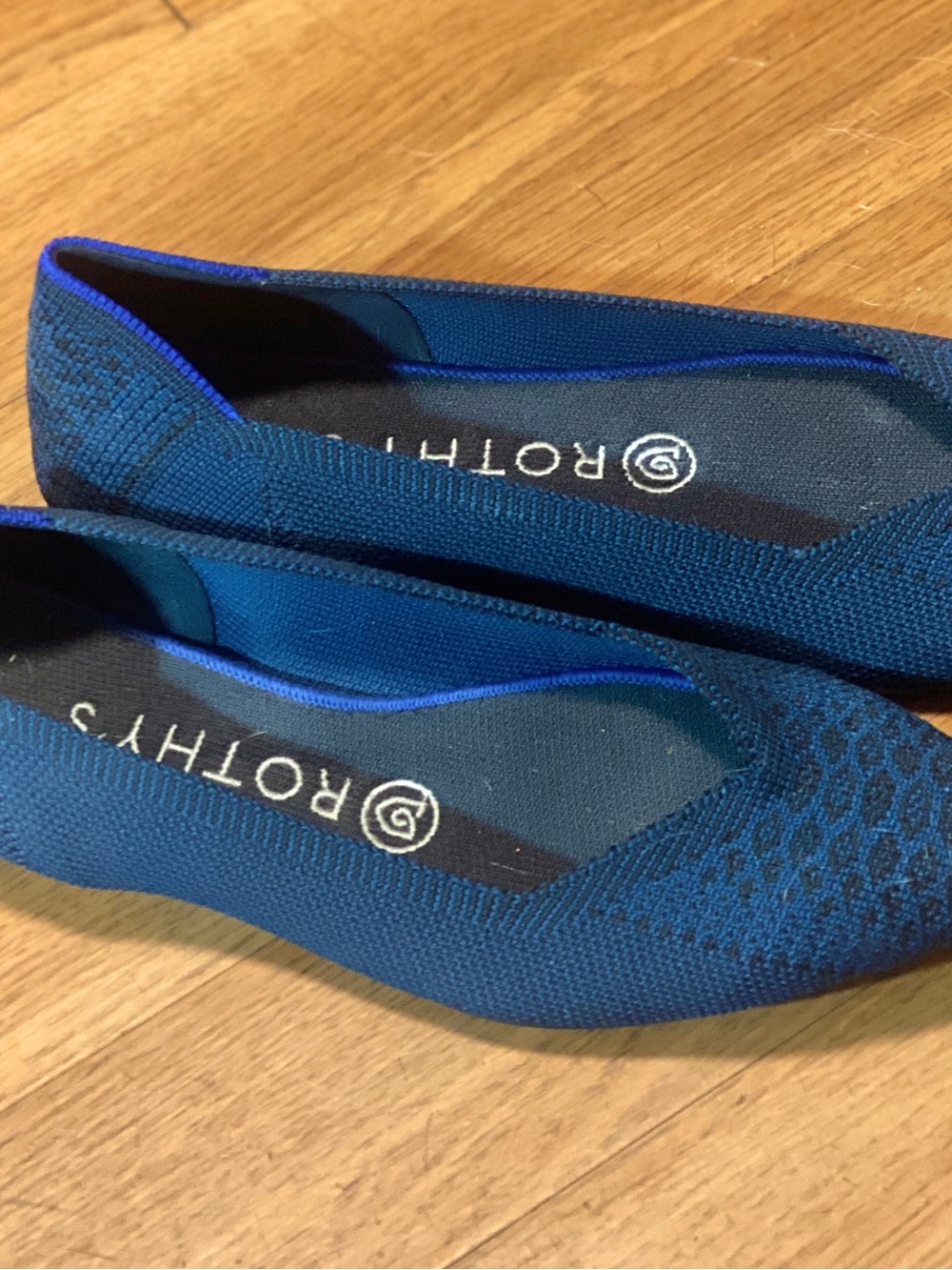 Rothy's Dark Teal Knit Ballet Flats